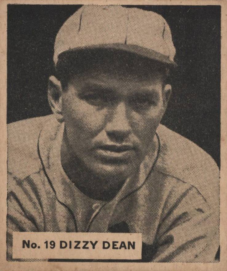1936 Goudey World Wide Gum Dizzy Dean #19 Baseball Card