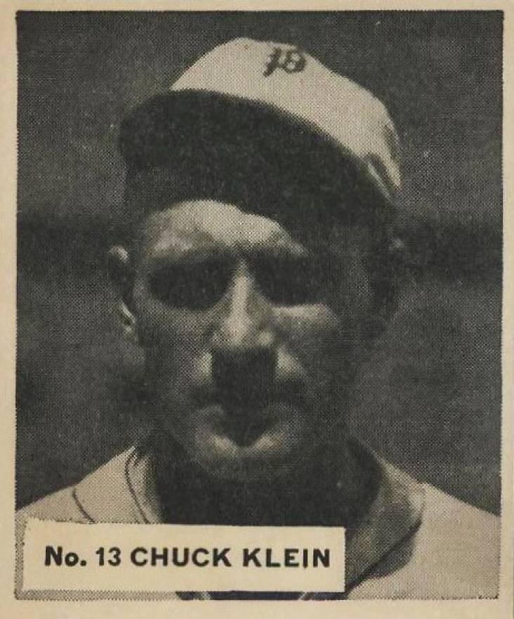 1936 Goudey World Wide Gum Chuck Klein #13 Baseball Card