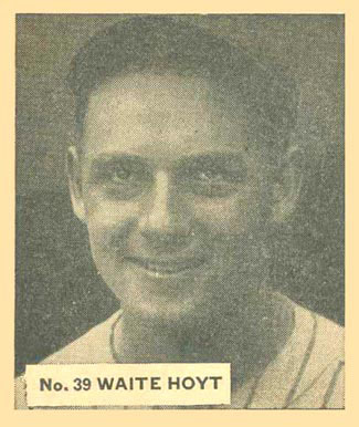 1936 Goudey World Wide Gum Waite Hoyt #39 Baseball Card