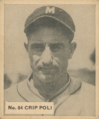 1936 Goudey World Wide Gum Crip Poli #84 Baseball Card