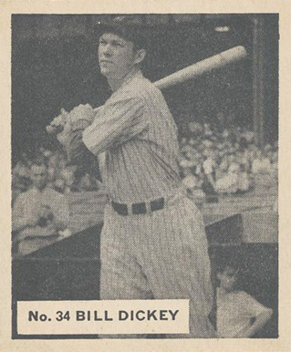 1936 Goudey World Wide Gum Bill Dickey #34 Baseball Card