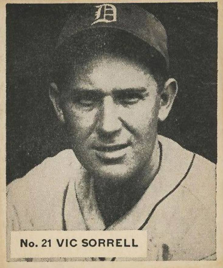 1936 Goudey World Wide Gum Vic Sorrell #21 Baseball Card