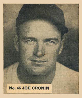 1936 Goudey World Wide Gum Joe Cronin #46 Baseball Card
