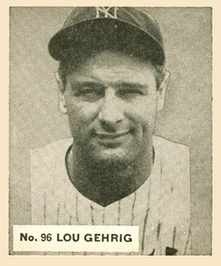 1936 Goudey World Wide Gum Lou Gehrig #96 Baseball Card