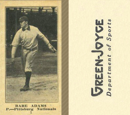 1916 Green-Joyce Babe Adams #1 Baseball Card