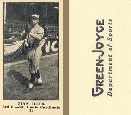 1916 Green-Joyce Zinn Beck #12 Baseball Card