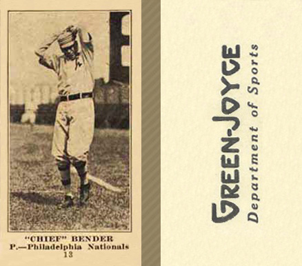 1916 Green-Joyce Chief Bender #13 Baseball Card