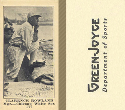 1916 Green-Joyce Clarence Rowland #147 Baseball Card