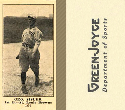 1916 Green-Joyce Geo. Sisler #164 Baseball Card