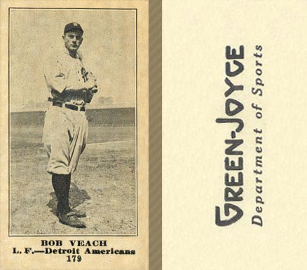 1916 Green-Joyce Bob Veach #179 Baseball Card