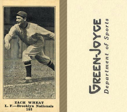 1916 Green-Joyce Zach Wheat #188 Baseball Card