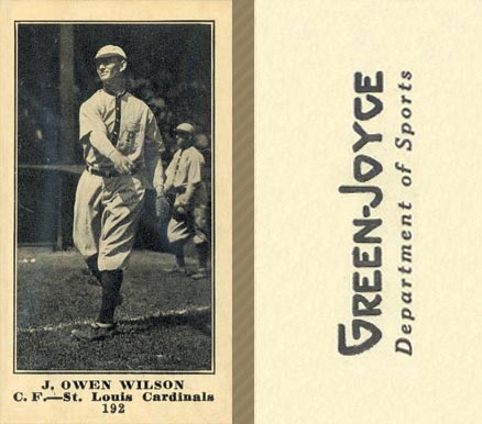1916 Green-Joyce J. Owen Wilson #192 Baseball Card