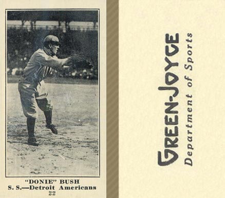 1916 Green-Joyce Donnie Bush #22 Baseball Card
