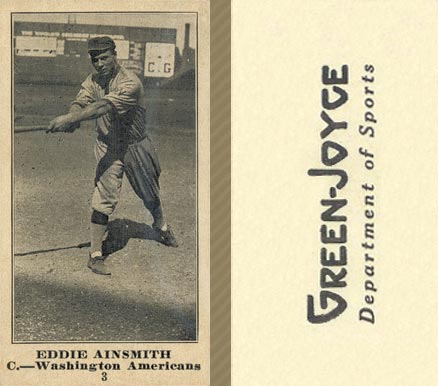 1916 Green-Joyce Eddie Ainsmith #3 Baseball Card