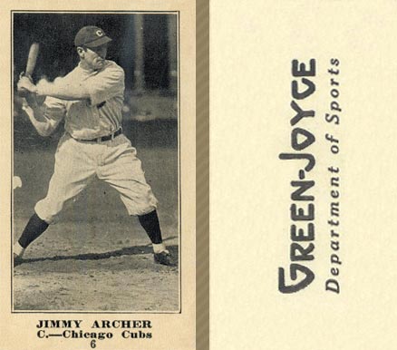 1916 Green-Joyce Jimmy Archer #6 Baseball Card