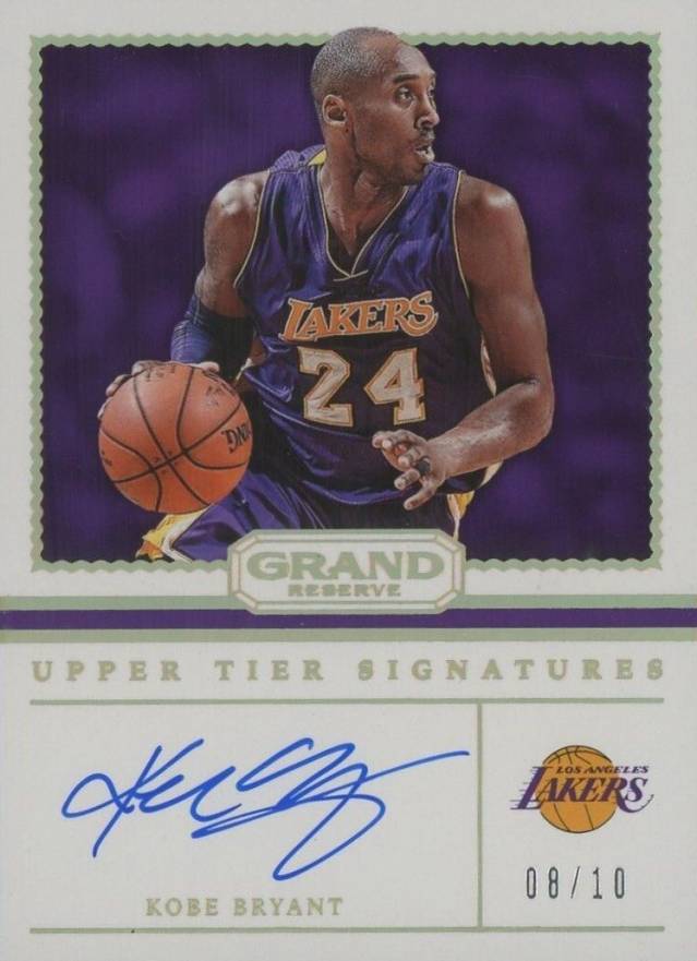 2016 Panini Grand Reserve Upper Tier Signatures Kobe Bryant #1 Basketball Card