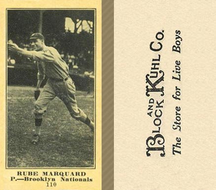 1916 Block & Kuhl (1916) Rube Marquard #110 Baseball Card