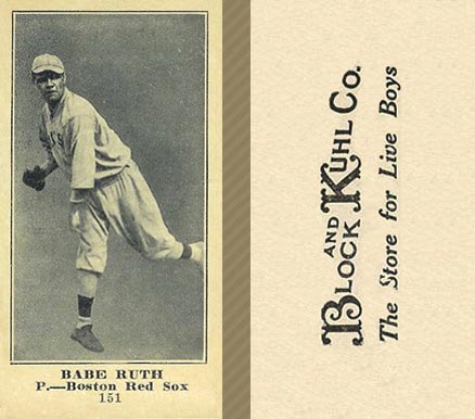 1916 Block & Kuhl (1916) Babe Ruth #151 Baseball Card