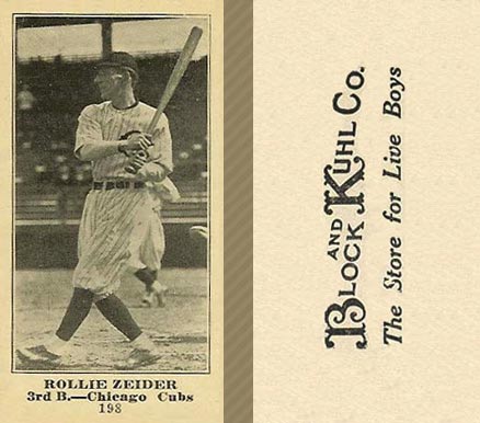 1916 Block & Kuhl (1916) Rollie Zeider #198 Baseball Card