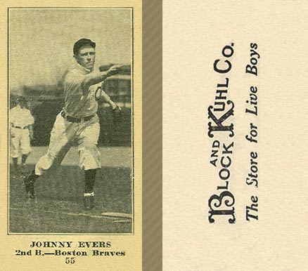 1916 Block & Kuhl (1916) Johnny Evers #55 Baseball Card