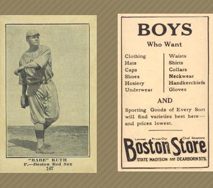 1917 Boston Store Babe Ruth #147 Baseball Card