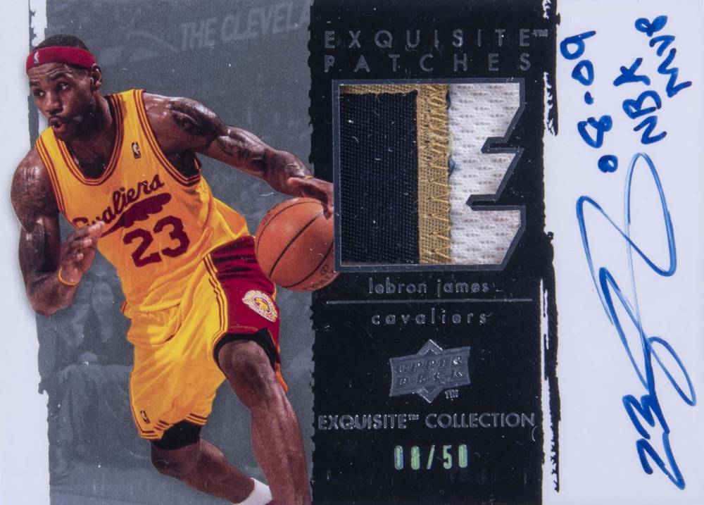 2009 Upper Deck Exquisite Collection Autographs Patches LeBron James #P-LJ1 Basketball Card