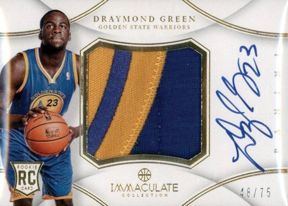 2012 Panini Immaculate Collection Premium Patches Autograph Draymond Green #PP-GY Basketball Card