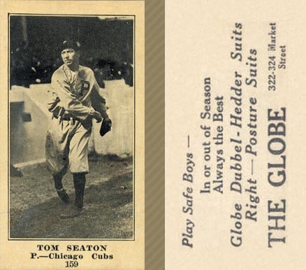 1916 The Globe Clothing Tom Seaton #159 Baseball Card