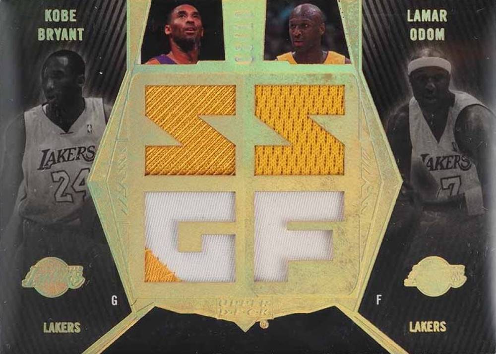 2007 Upper Deck Black Patches Dual Kobe Bryant/Lamar Odom #DP-BO Basketball Card