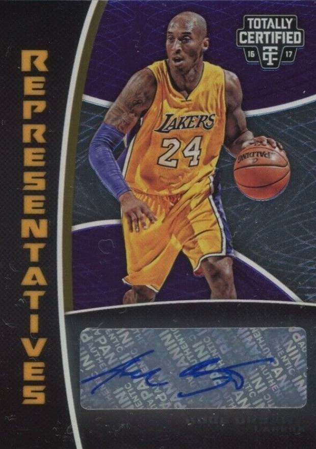 2016 Panini Totally Certified Representatives Autographs Kobe Bryant #14 Basketball Card