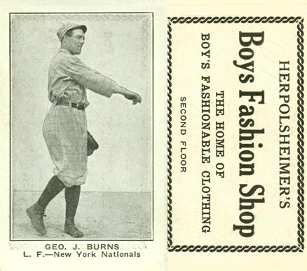 1921 Herpolsheimer's (1921) George J. Burns # Baseball Card