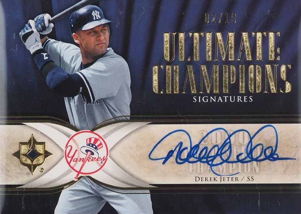 2007 Ultimate Collection Ultimate Champions Signatures Derek Jeter #UCSDJ Baseball Card