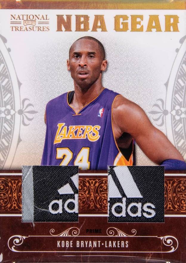 2010 Playoff National Treasures NBA Gear Laundry Tag Combos Kobe Bryant #7 Basketball Card