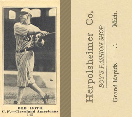 1916 Herpolsheimer Co. Bob Roth #145 Baseball Card
