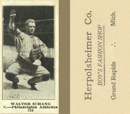 1916 Herpolsheimer Co. Walter Schang #155 Baseball Card