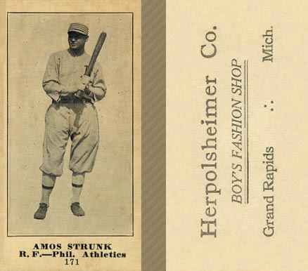 1916 Herpolsheimer Co. Amos Strunk #171 Baseball Card