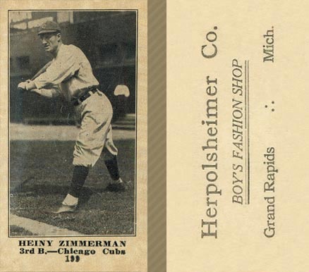 1916 Herpolsheimer Co. Heiny Zimmerman #199 Baseball Card