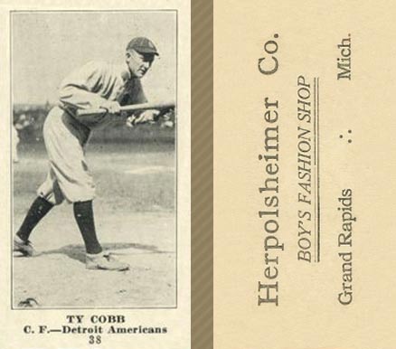 1916 Herpolsheimer Co. Ty Cobb #38 Baseball Card