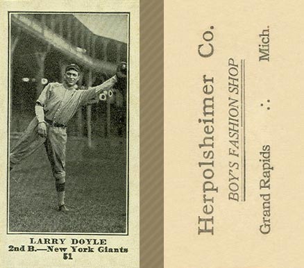 1916 Herpolsheimer Co. Larry Doyle #51 Baseball Card