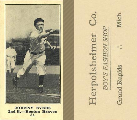 1916 Herpolsheimer Co. Johnny Evers #54 Baseball Card