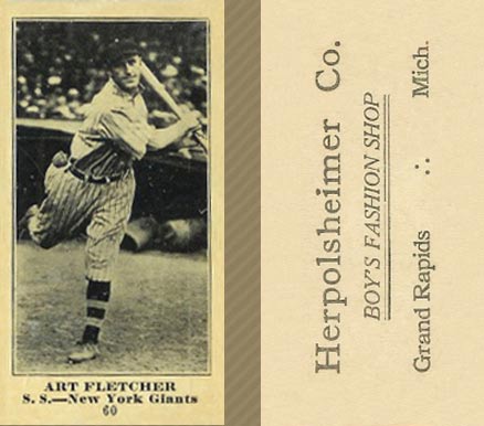 1916 Herpolsheimer Co. Art Fletcher #60 Baseball Card