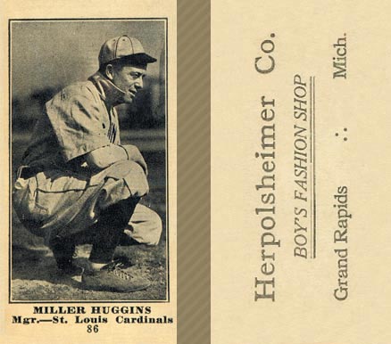 1916 Herpolsheimer Co. Miller Huggins #86 Baseball Card