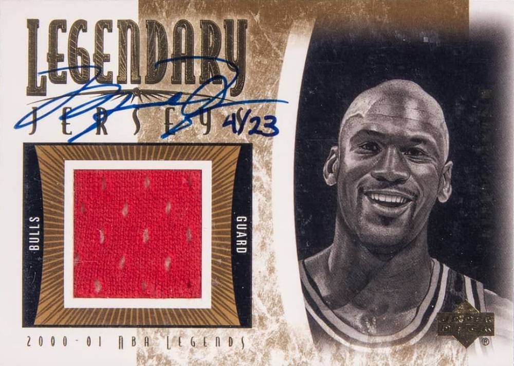 2001 Upper Deck Legends Legendary Jerseys Michael Jordan #MJ-AJ Basketball Card