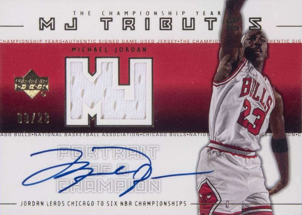 2001 Upper Deck MJ Tributes Portrait of a Champion  Michael Jordan #PCJ2 Basketball Card