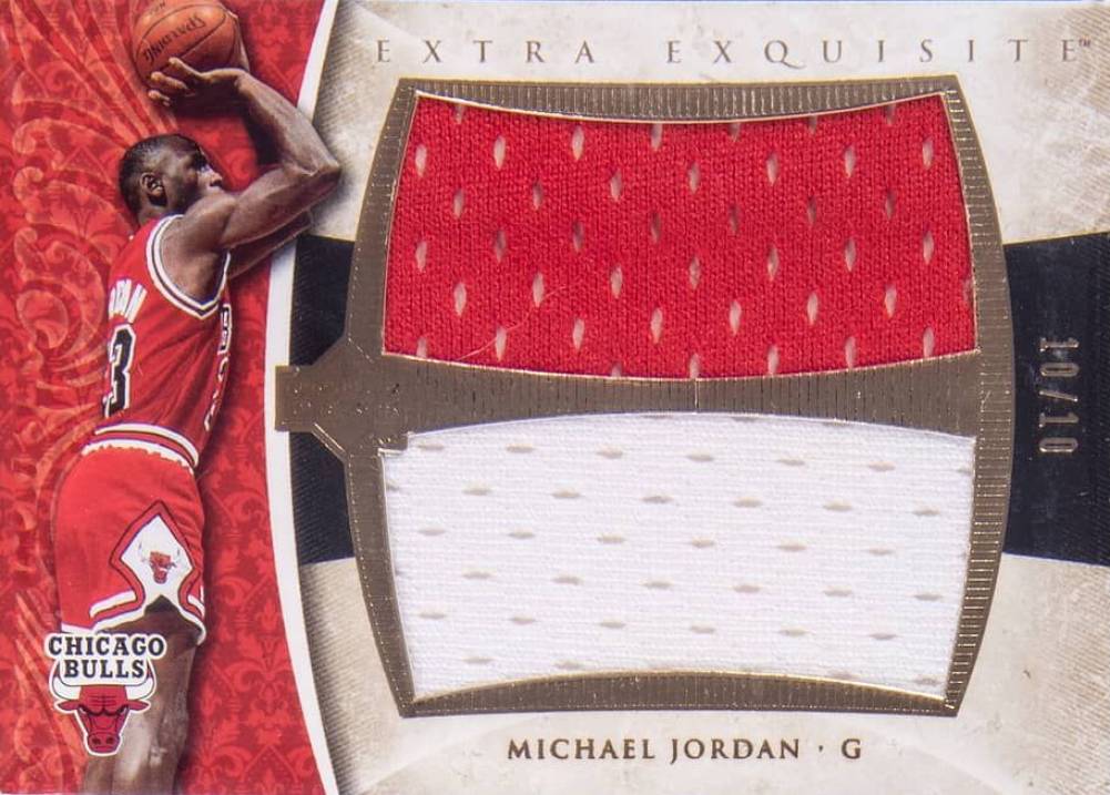 2005 Upper Deck Exquisite Collection Extra Exquisite Dual Michael Jordan #EDMJ2 Basketball Card