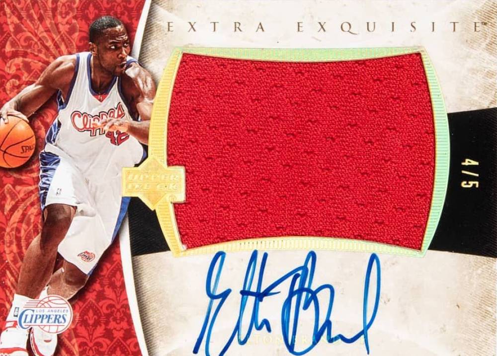 2005 Upper Deck Exquisite Collection Extra Exquisite Jersey Autograph Elton Brand #EXAEB Basketball Card