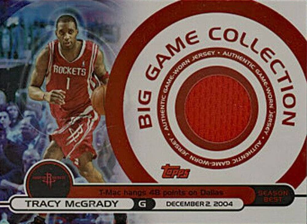 2005 Topps Big Game Relics Tracy McGrady #BG-TM Basketball Card
