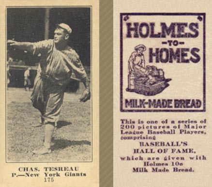 1916 Holmes for Homes Bread Jeff Tesreau #175 Baseball Card
