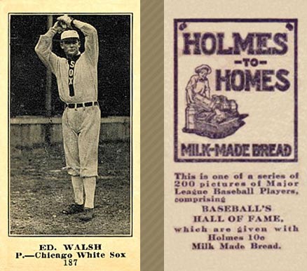 1916 Holmes for Homes Bread Ed. Walsh #187 Baseball Card