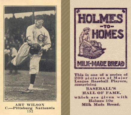 1916 Holmes for Homes Bread Art Wilson #192 Baseball Card